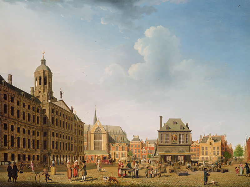 Dam Square - Amsterdam a Isaak Ouwater