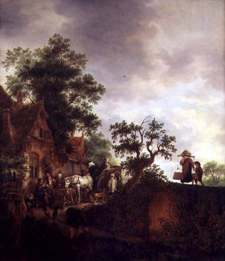 Travellers by an Inn a Isack van Ostade