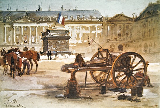 Paris Commune: The Fall of the Vendome Column, 29th May 1871 a Isidore Pils