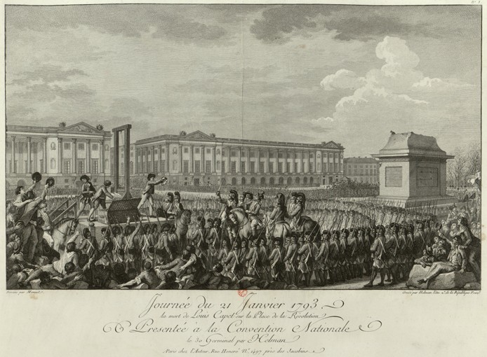 The Execution of Louis XVI in the Place de la Revolution on 21 January 1793 a Isidore Stanislas Helman