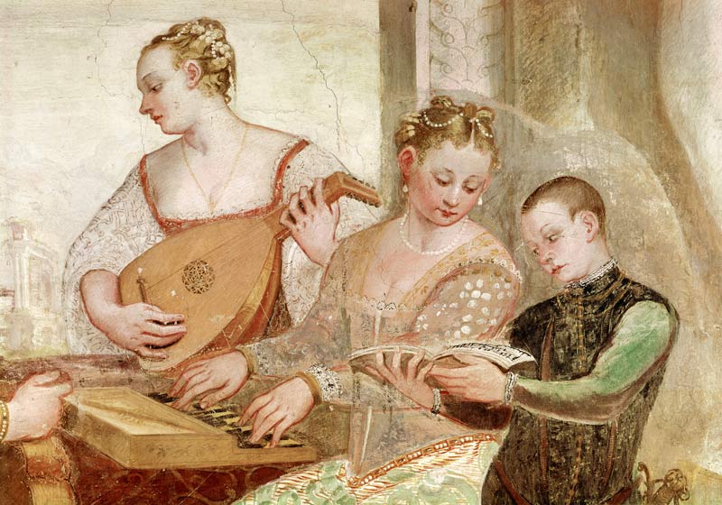 The Concert  (detail) a Scuola pittorica italiana