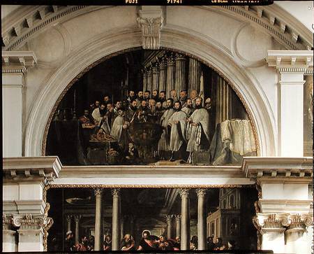 Communion of the faithful a Scuola pittorica italiana