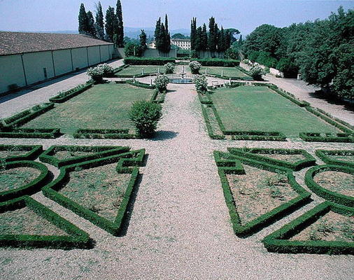 Landscaped gardens to the west of the villa (photo) a Scuola pittorica italiana