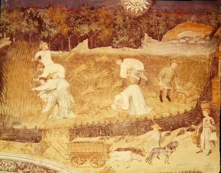 The Month of August, detail of the harvest a Scuola pittorica italiana