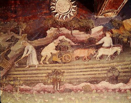 The Month of September, detail of ploughing a Scuola pittorica italiana