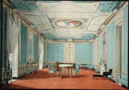 A Neo-classical Palace Interior in Naples a Scuola pittorica italiana