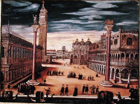 The Piazetta di San Marco, Venice a Scuola pittorica italiana