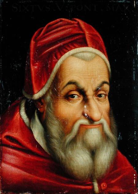 Pope Sixtus V (1520-90) a Scuola pittorica italiana