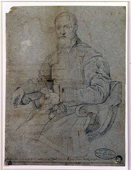 Portrait of Titian (Tiziano Vecellio) (c.1485-1576) Roman School a Scuola pittorica italiana