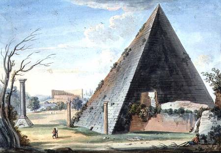 Pyramid tomb of Caius Cestus a Scuola pittorica italiana