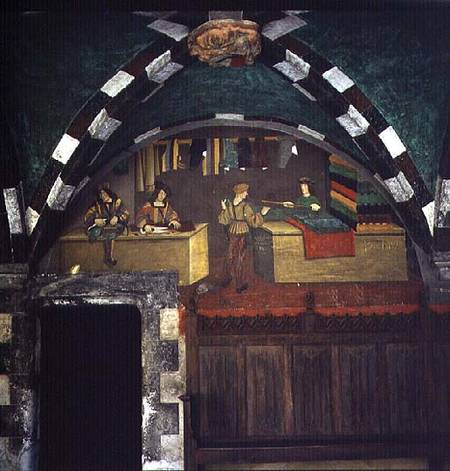 The Tailor's Shop (fresco) a Scuola pittorica italiana