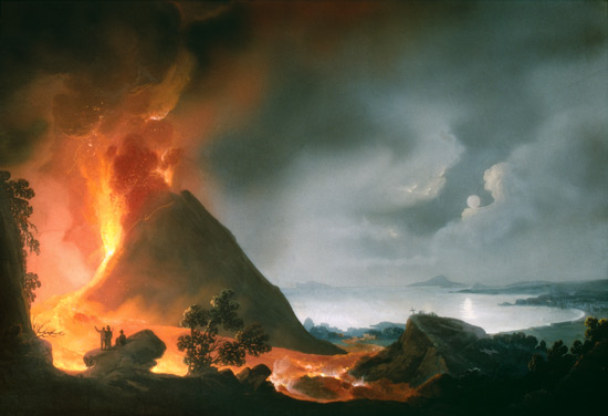 The Eruption of Vesuvius in 1810 a Scuola pittorica italiana