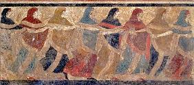Women performing the funerary ceremonial chain dance, from Ruvo