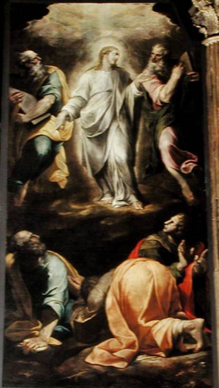 The Transfiguration of Christ from the organ a Scuola pittorica italiana