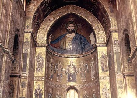 (TtoB) Christ Pantocrator; Virgin and Child with Angels and Apostles, from the main apse a Scuola pittorica italiana