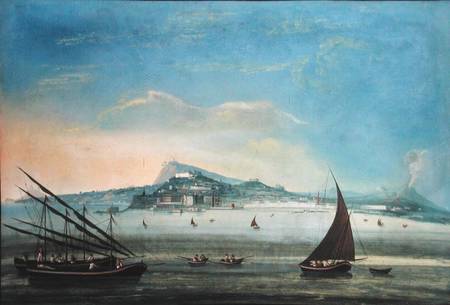 View of Naples a Scuola pittorica italiana