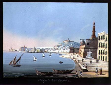 View of Naples from the Carmine a Scuola pittorica italiana