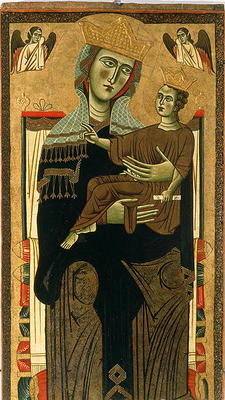 Madonna and Child (tempera on panel) a Italian School, (13th century)