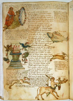 Ms Ital 483 P.4.7 f.162v Constellations, from the 'Dittamondo' by Fazio degli Uberti (vellum) a Italian School, (15th century)