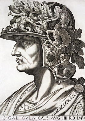 Caligula Caesar (12-41 AD), 1596 (engraving) a Italian School, (16th century)