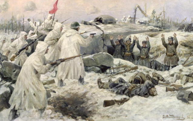 The Surrender of the Finns in 1940 (Russian-Finnish War), 1940 (oil on canvas) a Ivan Alexeyevich Vladimirov