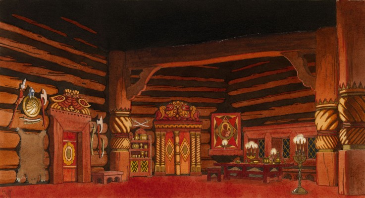 Stage design for the opera The Tsar's Bride by N. Rimsky-Korsakov a Ivan Jakovlevich Bilibin