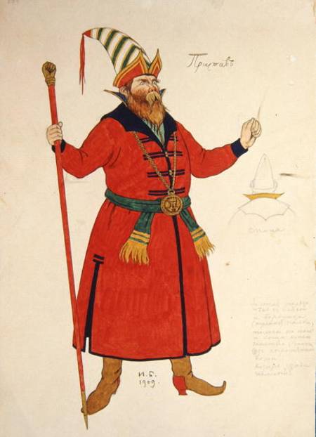 Costume design for Rimsky-Korsakov's (1844-1908) 'The Golden Cockerel' a Ivan Jakovlevich Bilibin