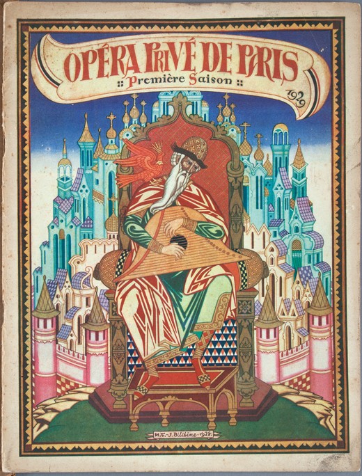 Title page of Souvenir program for the opera The Tale of Tsar Saltan by N. Rimsky-Korsakov a Ivan Jakovlevich Bilibin