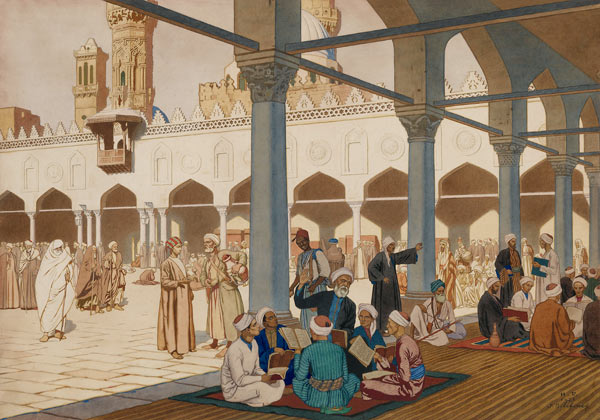 Courtyard of the Al-Azhar Mosque and University, Cairo a Ivan Jakovlevich Bilibin