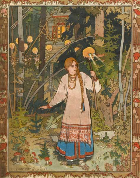 Vasilisa the Beautiful (Illustration to the book "Vasilisa the Beautiful") a Ivan Jakovlevich Bilibin