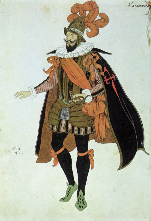 Commander. Costume design for the play Fuente Ovejuna by Lope de Vega a Ivan Jakovlevich Bilibin