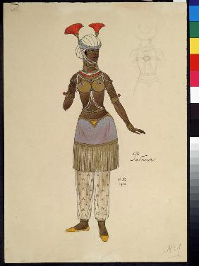 Costume design for the opera The golden Cockerel by N. Rimsky-Korsakov