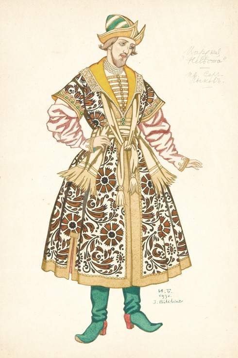 Costume design for the opera The Bride of Tsar by N. Rimsky-Korsakov a Ivan Jakovlevich Bilibin