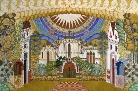 Stage design for the opera The Legend of the Invisible City of Kitezh and the Maiden Fevronia by N. 