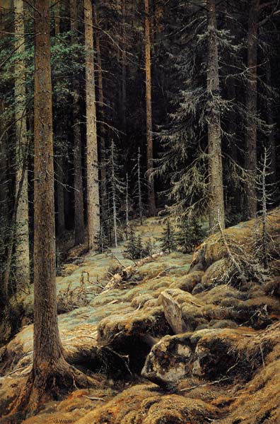 Shishkin / Forest Darkness / Painting a Iwan Iwanowitsch Schischkin