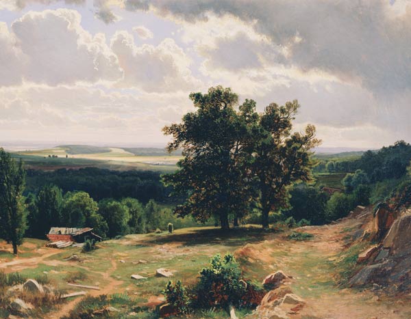 Oaks. Landscape near Düsseldorf a Iwan Iwanowitsch Schischkin