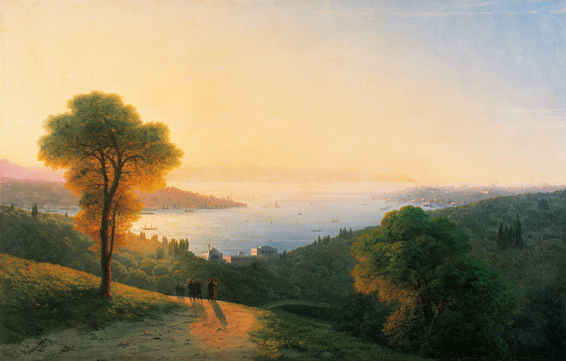 Blick auf den Bosporus von der europäischen Seite a Iwan Konstantinowitsch Aiwasowski
