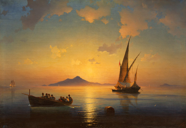 The Bay of Naples a Iwan Konstantinowitsch Aiwasowski