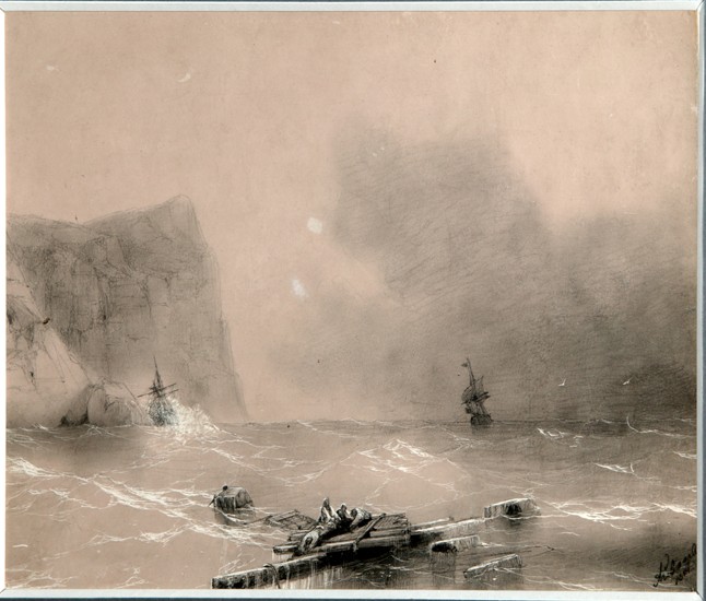 The disaster of the British fleet off the coast of Balaclava on November 14th, 1854 a Iwan Konstantinowitsch Aiwasowski