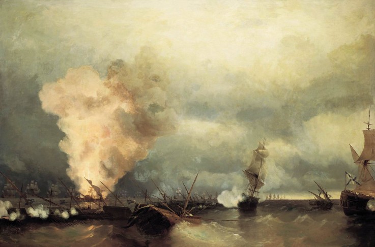 The Battle of Vyborg Bay on July 3, 1790 a Iwan Konstantinowitsch Aiwasowski