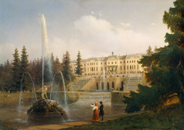 Peterhof,Castle,Great Cascade, Aiwasowski a Iwan Konstantinowitsch Aiwasowski