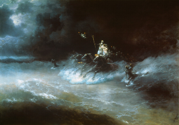 Poseidon's travel over the sea a Iwan Konstantinowitsch Aiwasowski