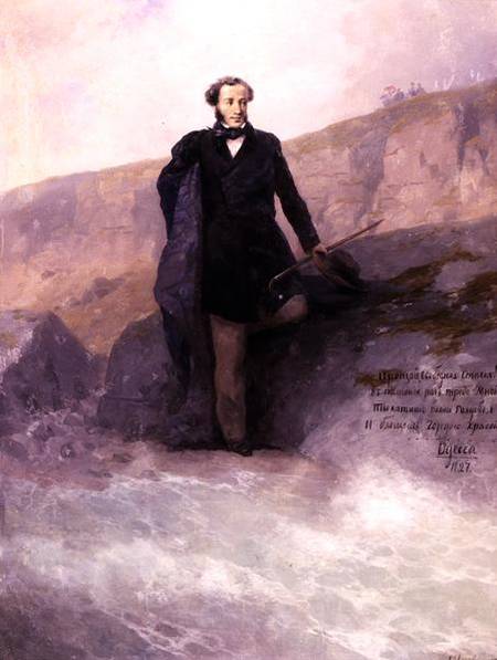 Pushkin (1799-1837) on the Shore of the Black Sea a Iwan Konstantinowitsch Aiwasowski