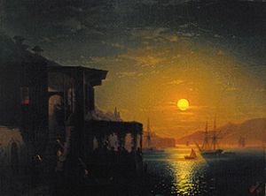 Sunset about Konstantinopel a Iwan Konstantinowitsch Aiwasowski