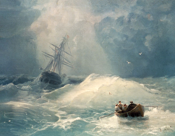 Stormy day a Iwan Konstantinowitsch Aiwasowski