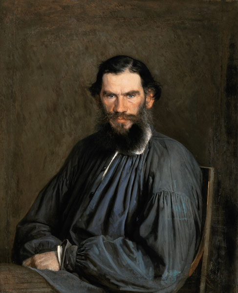 Portrait of Count Lev Nikolaevich Tolstoy (1828-1910) a Iwan Nikolajewitsch Kramskoi