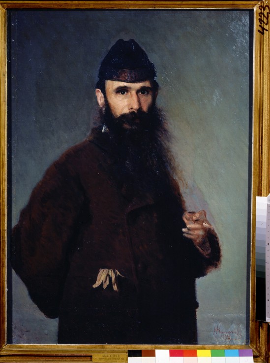 Portrait of the artist Alexander Litovchenko (1835-1890) a Iwan Nikolajewitsch Kramskoi