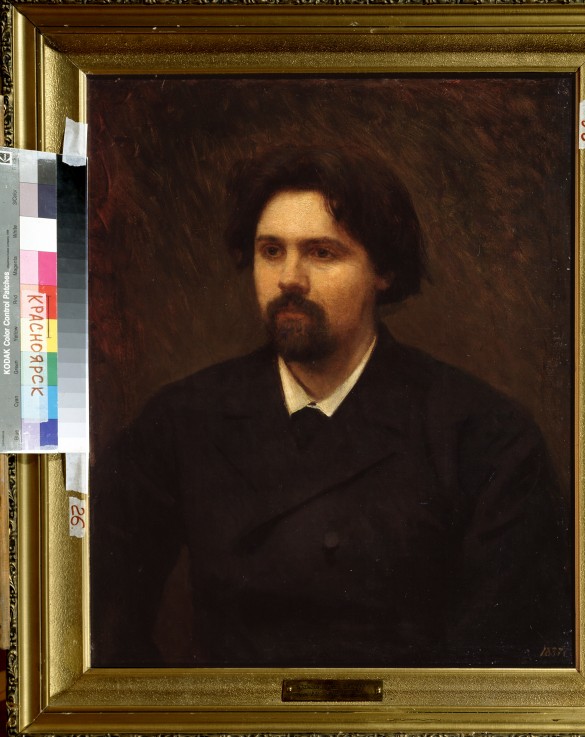 Portrait of the artist Vasily Surikov (1848-1916) a Iwan Nikolajewitsch Kramskoi