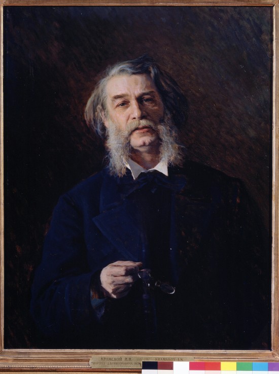 Portrait of the author Dmitri Grigorovitch (1822-1899) a Iwan Nikolajewitsch Kramskoi