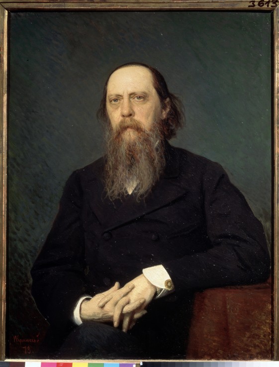 Portrait of the author Mikhail Saltykov-Shchedrin (1826-1889) a Iwan Nikolajewitsch Kramskoi